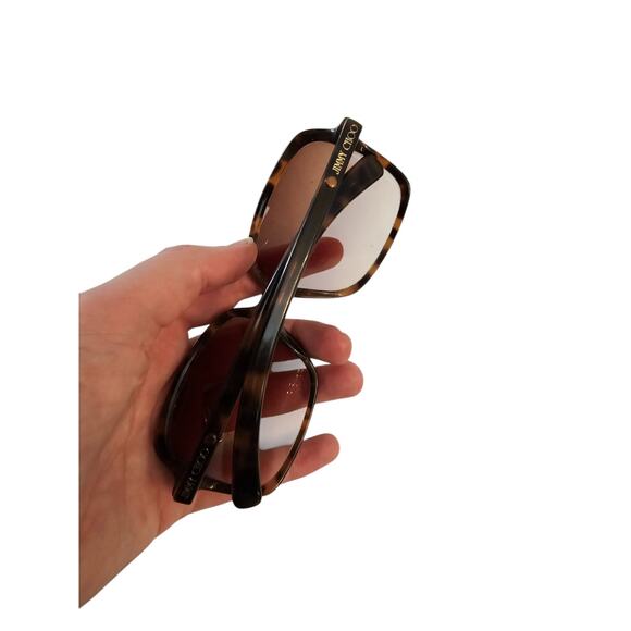 Jimmy Choo Brown Gradient Rectangular Ladies Sunglasses Plastic Frame Tortoise - Picture 3 of 6